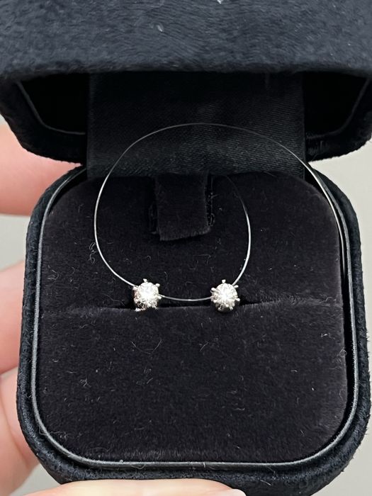 Пусеты с бриллиантами новые