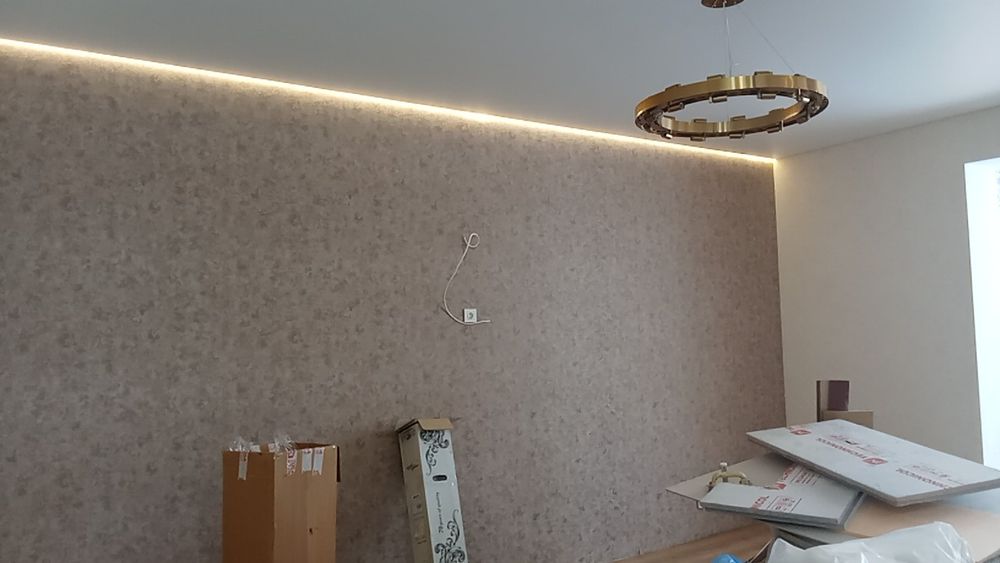 Поклейка обоев от  600 тг. .КВ метр