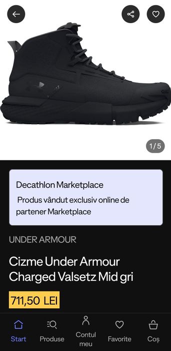 Under Armour UA Charged Valsetz Mid 44/ 9UK negri