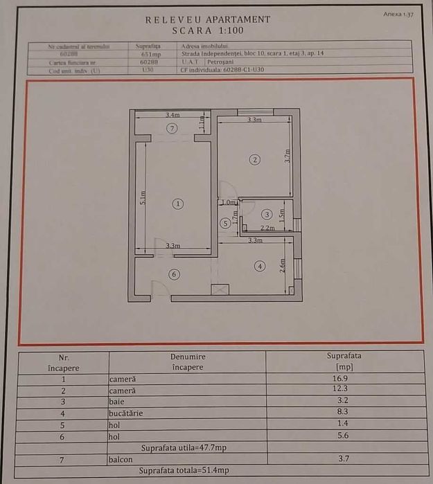 Apartament 2 camere: Petrosani-Hunedoara