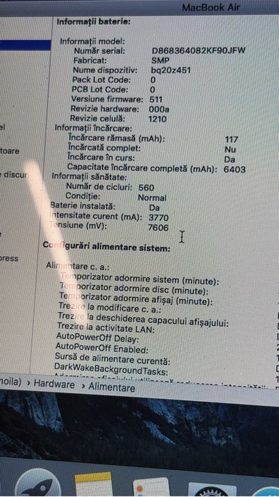 MacBook Air 13” (2017) - Laptop Apple Second Hand în Stare Foarte Bună