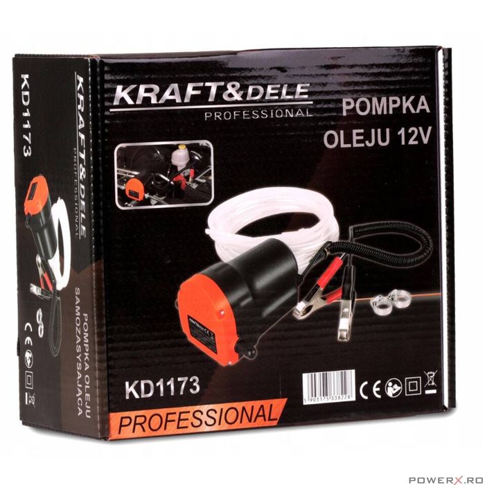 Pompa pentru transfer motorina 12V, 120 W, 4L/min, Kraft