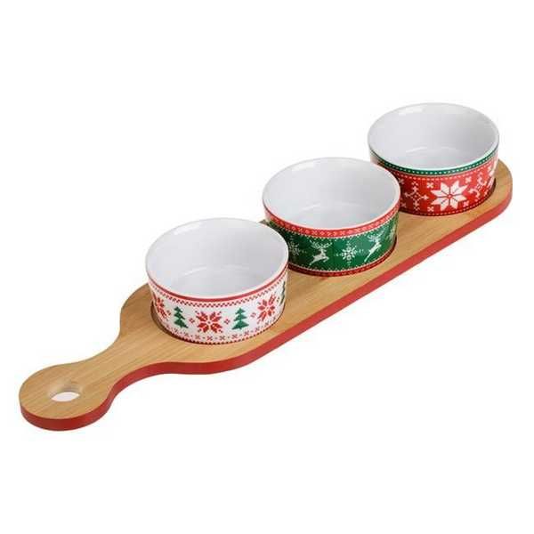 Коледни керамични купи Mercado Trade, Бамбук във форма на елха