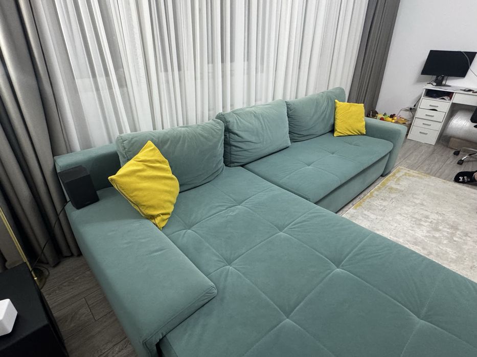 Vand canapea extensibila cu lada de depozitare si material impermeabil