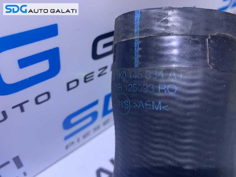 Furtun Conducta Presiune Aer Radiator Intercooler Turbo Turbina Turbosuflanta Skoda Octavia 2 1.6 TDI CAY CAYC 2008 - 2013 Cod 1K0145834AT [D0100]