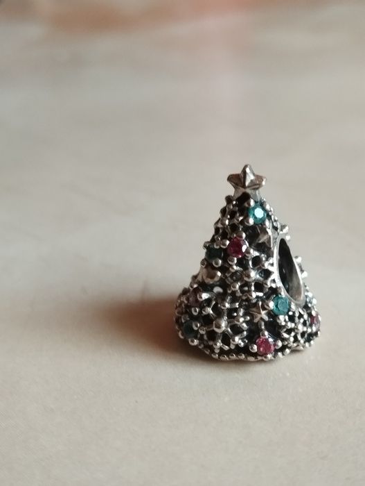 Charm din argint Pandora original brad de Crăciun
