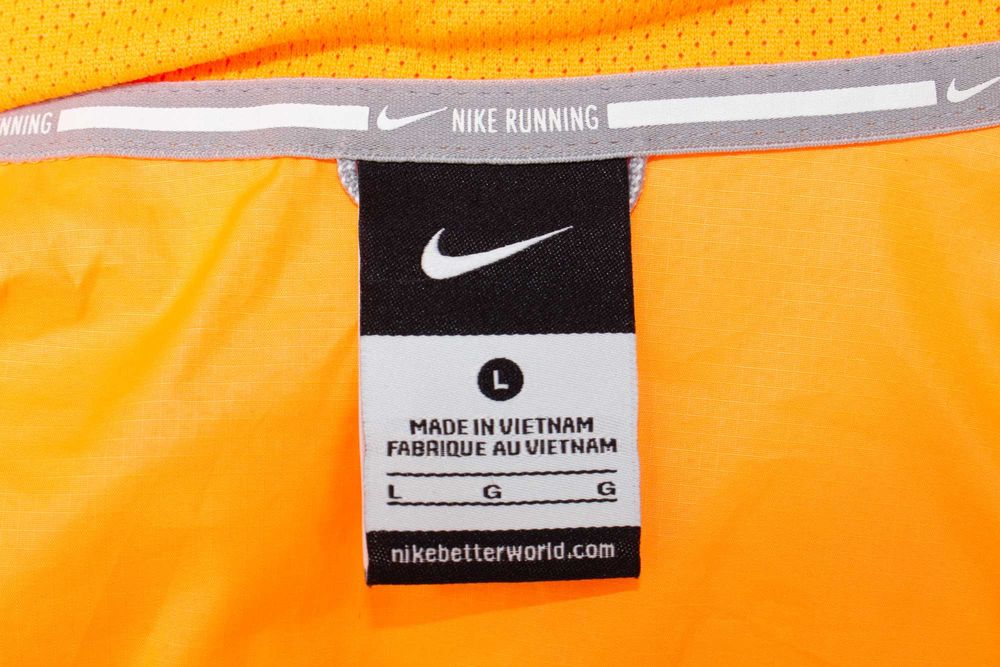 Nike оригинално дамско яке оранжево с качулка ветровка горница L