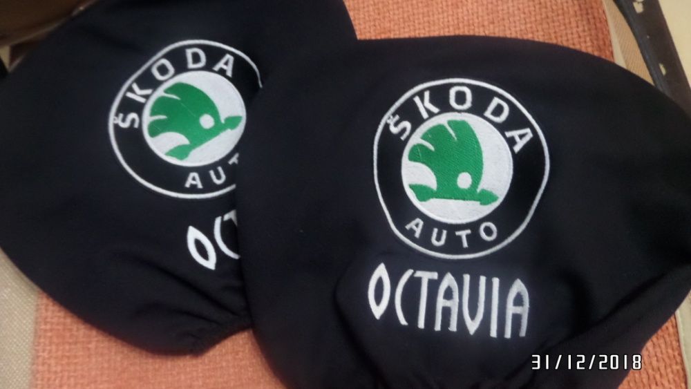 Калъфи за подглавници на автомобил- бродирани. Налични и в бяло.