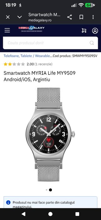 Vând doua smartwatch-uri Myria