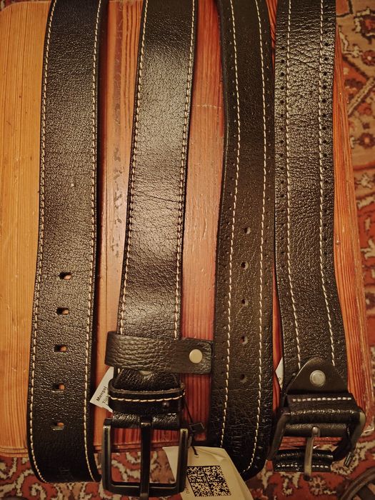 Ремень 4,4см из 100% натурально й цельнокроеной кожи с усиленной пряжк