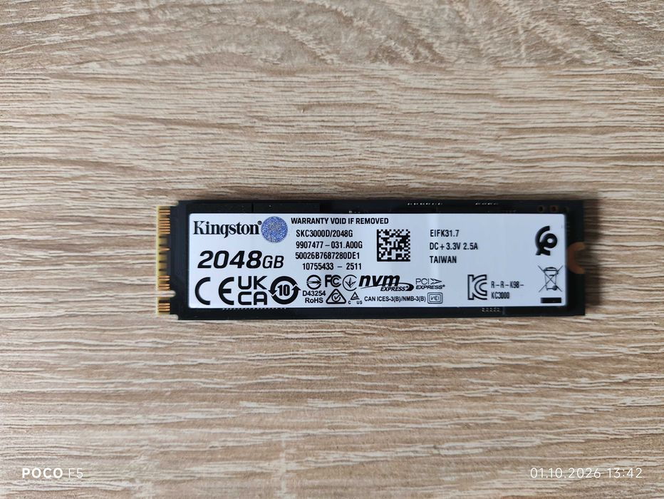 Продам жесткий диск SSD Kingstone KC3000 2 Tb