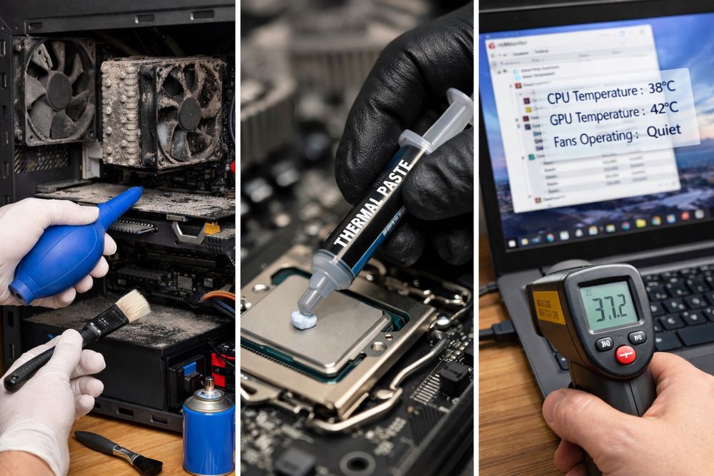 Curățare PC și laptop. Schimbare pastă termoconductoare.