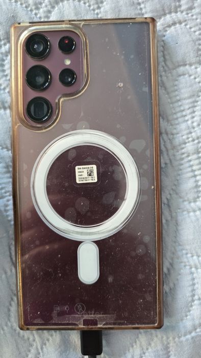 Samsung S22 Ultra Burgundy folie , magsafe case , stare perfecta