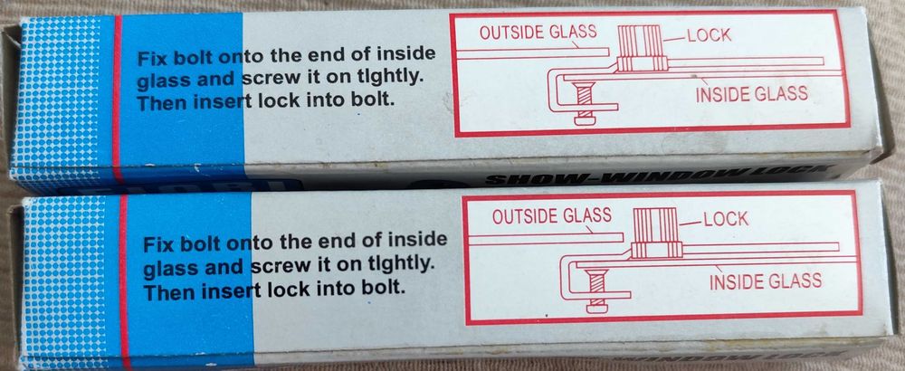 тресчоткова брава (ключалка) за плъзгащи се стъклени витрини.