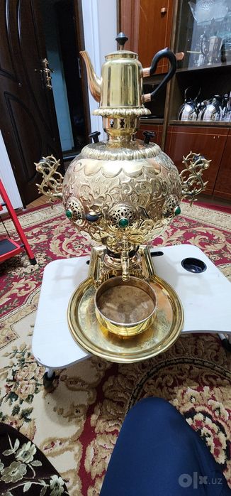 Самовар 10 литров электрический Латунь