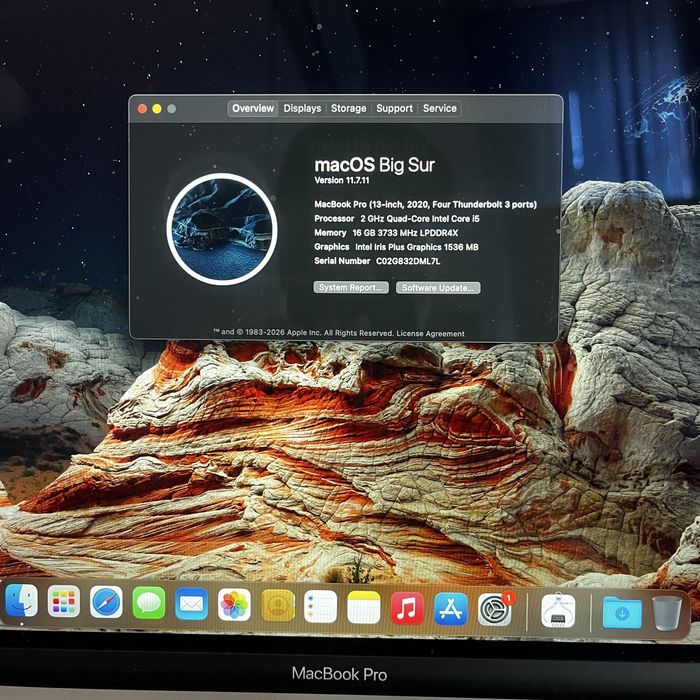 MacBook Pro 13” 2020 | i5 | 16GB | 512SSD