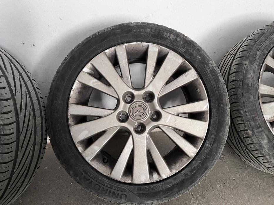 Set 4 jante originale aliaj Mazda 6 + 4 anvelope Uniroyal 215/50 R17