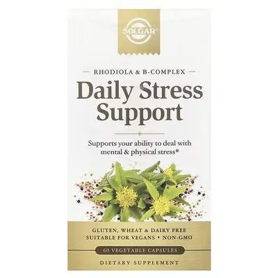 Защита от стресса 60 капсул Solgar, Daily Stress Support, из Америки