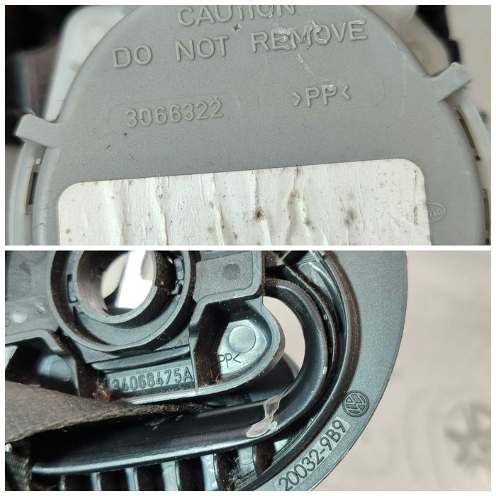 Centură de siguranță spate Seat Leon 5F / Golf VII / Octavia III 2012-2020 2015 1.6 TDI 77kW Cod OEM: 7N0857737, 34068475A (5G3)