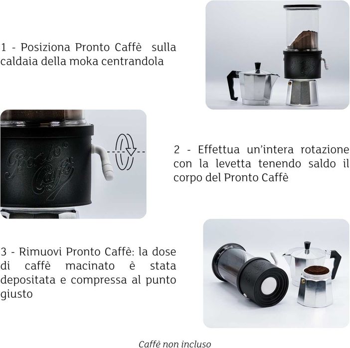 Lavatelli ProntoCaffè Black, Контейнер и Дозатор за смляно кафе до 12ч