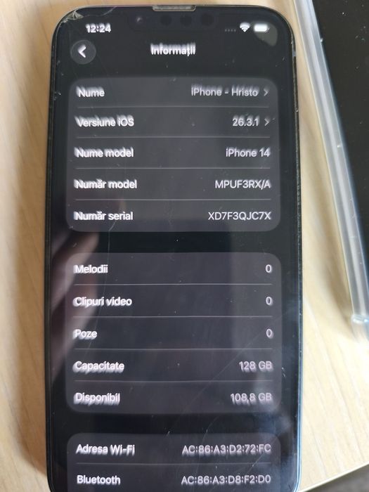 Vand iphone 14 128gb