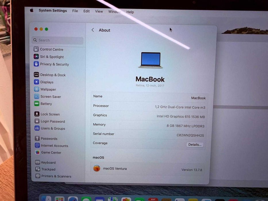MacBook Retina 12” 2017 Rose Gold | 8GB RAM | 256GB SSD | macOS Ventura