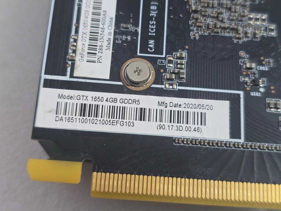 Placa Video Nvidia GeForce GTX 1650 4GB GDDR5 128-bit Single Fan