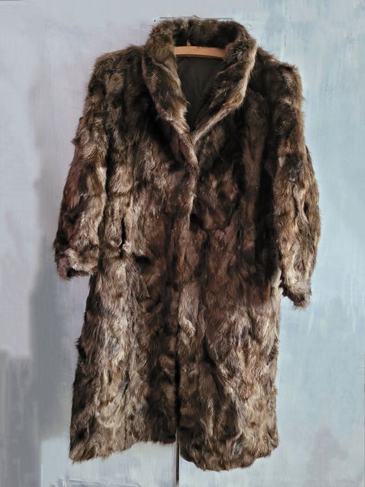 Дълго палто естествен косъм лисица размер М/Л