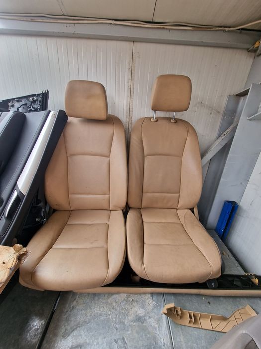 Scaune fata piele crem veneto fara incalzire bmw f11 f10 nonfacelift