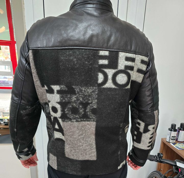 Кожено яке с вълна мъжко рязмер ХЛ