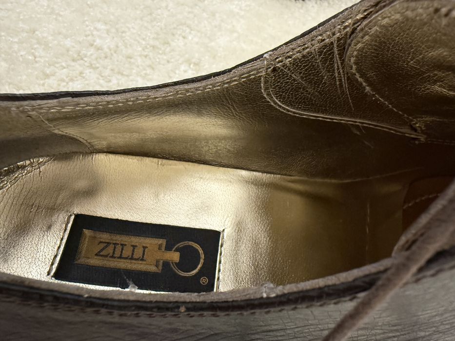 Pantofi Zilli piele exotica (strut + crocodil) originali