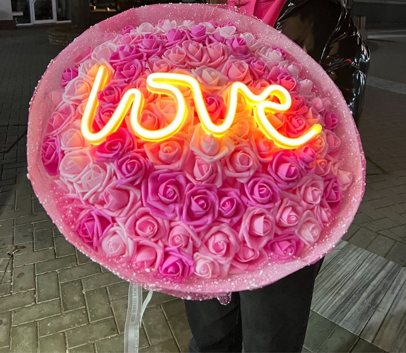 Букет от вечни рози