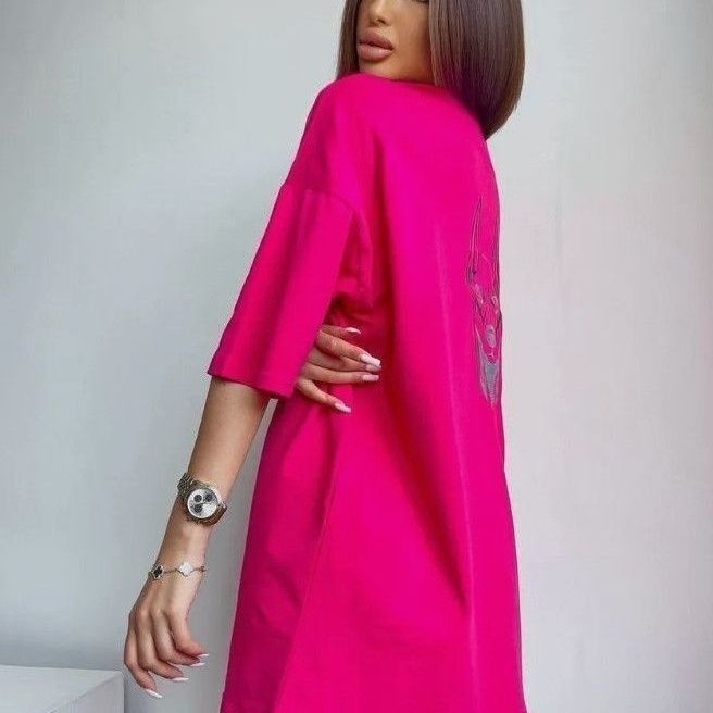 Футболка фуксия доберман