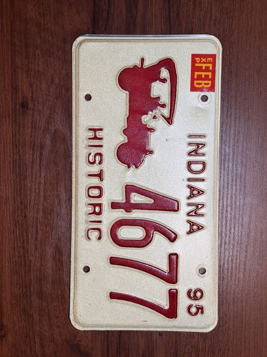 Номерной знак США Indiana 1995 Historic оригинал коллекционный