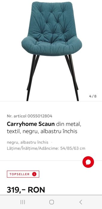 Scaune bucatarie și fining