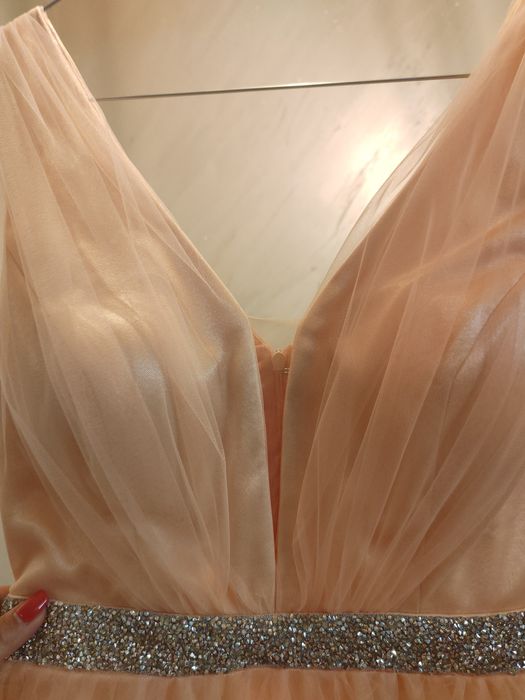 Официална рокля размер 36/S. Цвят пудра