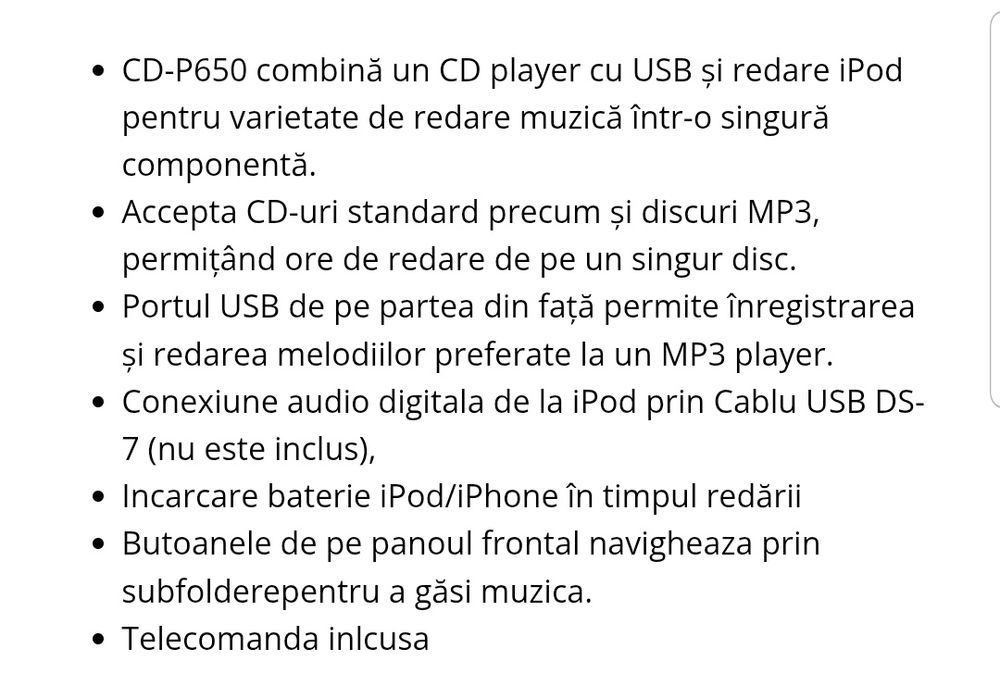 CD Player Teac CD-P650