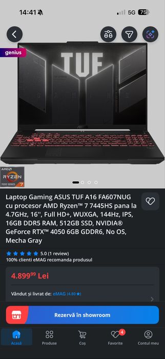 Laptop Asus Tuf Gaming A16