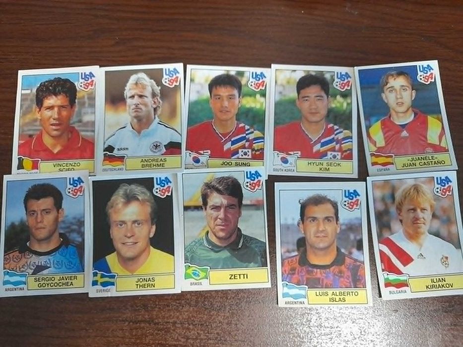 Голям лот стикери/отрезки Panini Световно 94-та и 98-ма, Европейско 96-та
