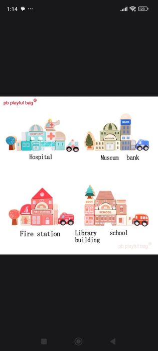 Детский деревянный конструктор 
Magic color sity