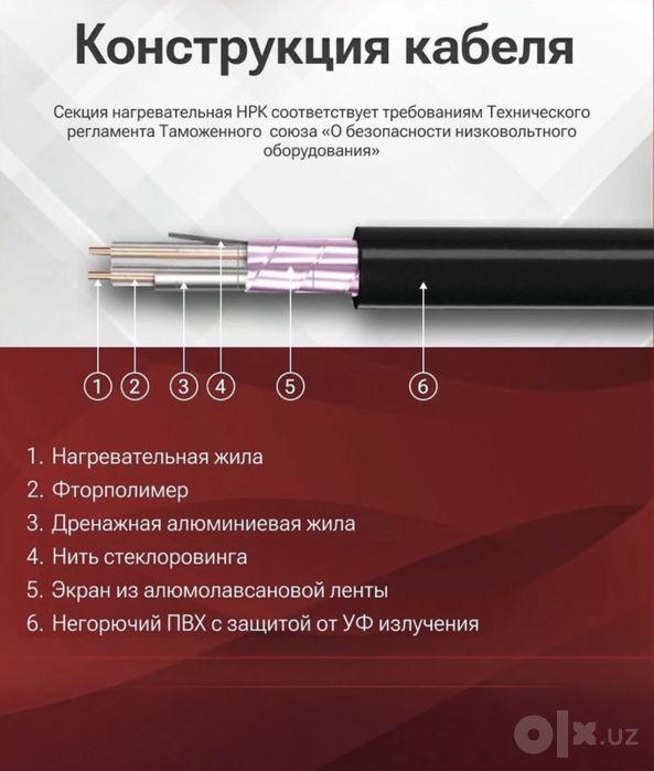Нагревательный Кабель для Террасы, Ступенек, Тротуаров Тёплые  Полы