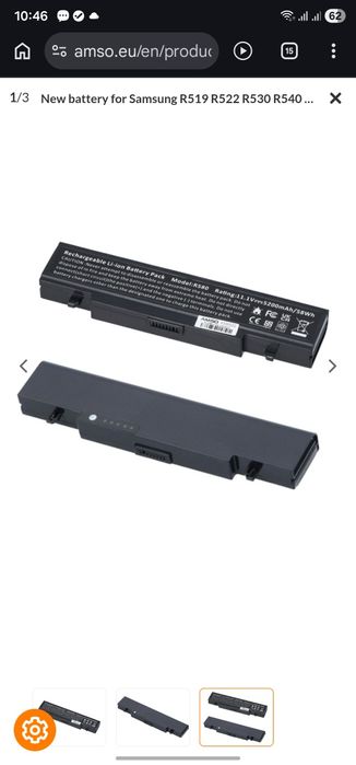 Батареи для Samsun, DELL нотебук