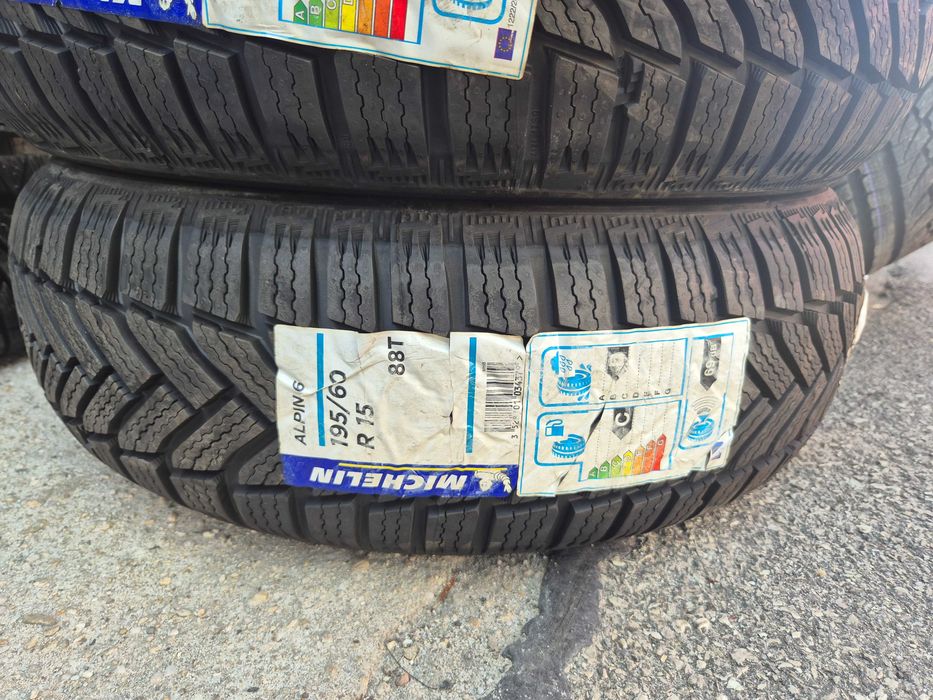 4 Anvelope M+S IARNA - 195/60/15 - Michelin ALPIN 6 - NOU - DOT 2020 !