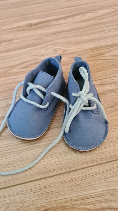 Papuci bebelusi Next din piele intoarsa albastru size 1 3-6 luni