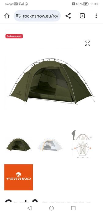 Cort munte Ferrino Force, 2 persoane