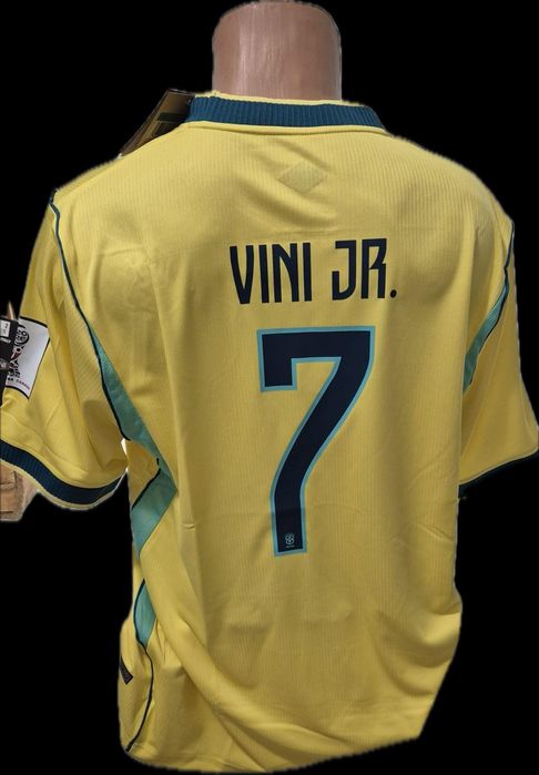 Tricou fotbal Brazilia Vini Jr cupa mondiala mărime XL