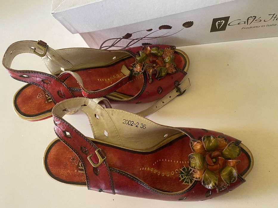 НОВЫЕ Кожанные летние босоножки итальянские