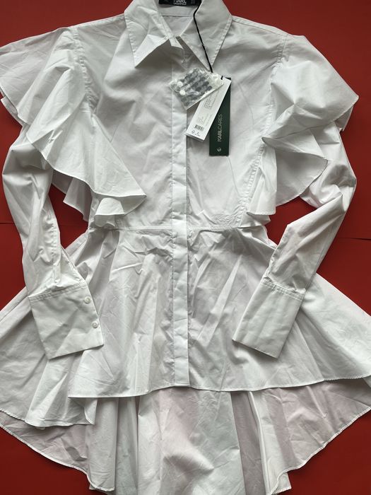 Karl Lagerfeld : Huns Pick Ruffle Poplin Shirt - НОВА XS / Оригинал