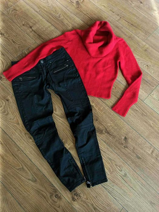 Дамски пуловер-поло от мохер