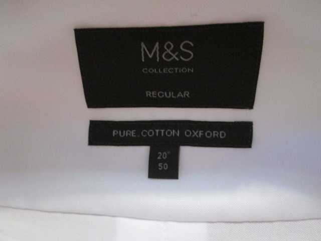 Бяла риза с къс ръкав Marks & Spencer